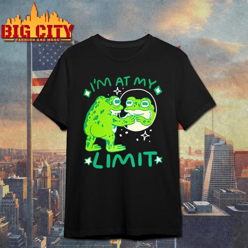 Frog Im at my limit cartoon shirt Unisex T-shirt, Sweatshirt, Hoodie, Long Sleeve Tee - T-Shirt, Sweatshirt, Hoodie