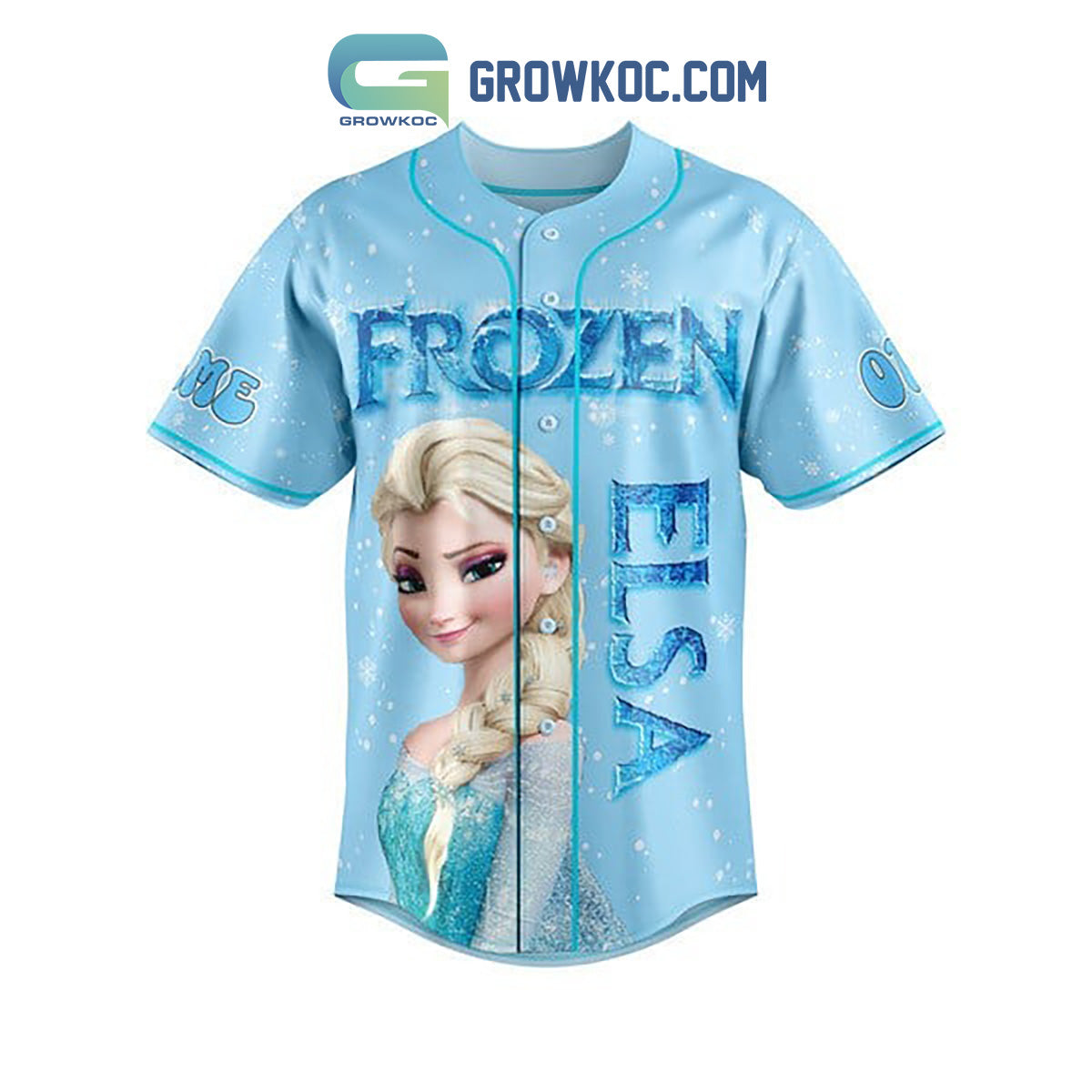 Frozen Elsa I’m The Big Sister Let It Go Custom Name Personalization Christmas Baseball Jersey baseball jersey product view 3