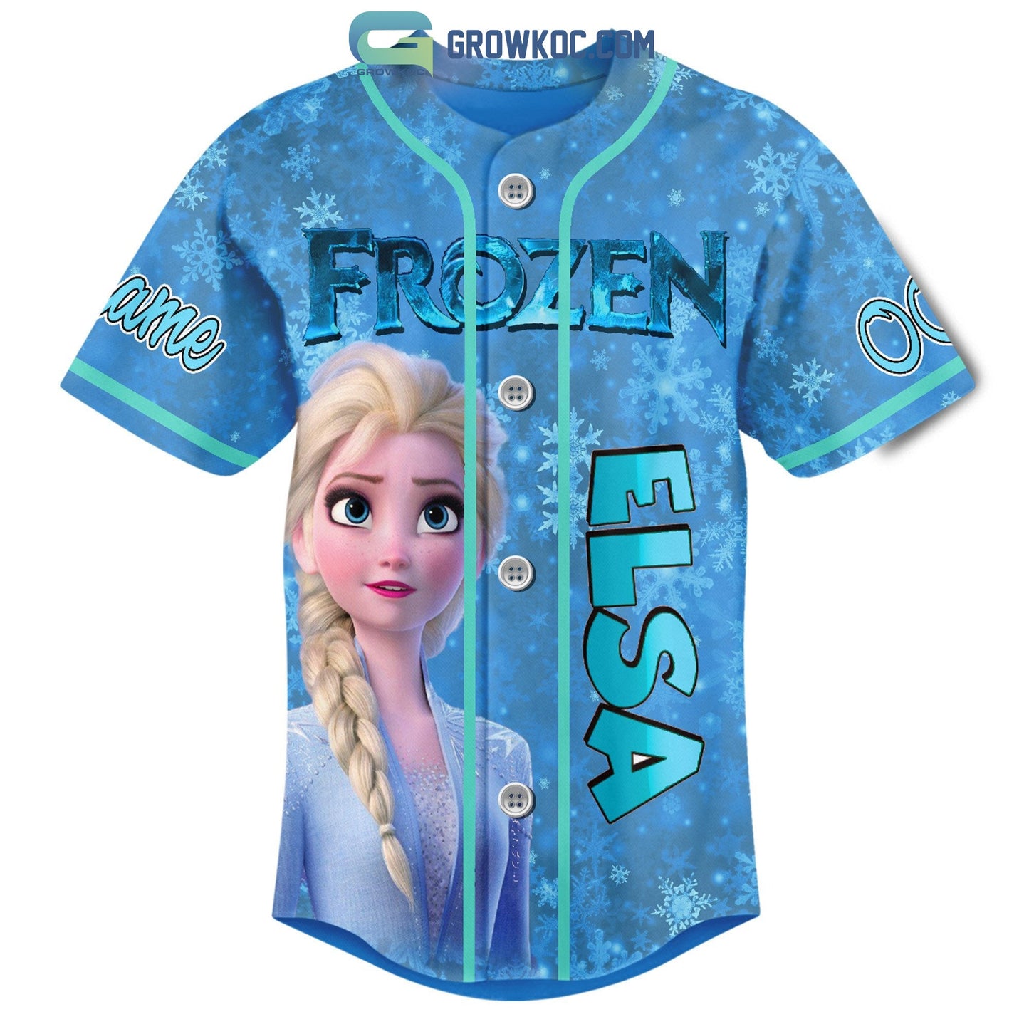 Frozen Elsa I’m The Big Sister Personalized Baseball Jersey baseball jersey product view 2