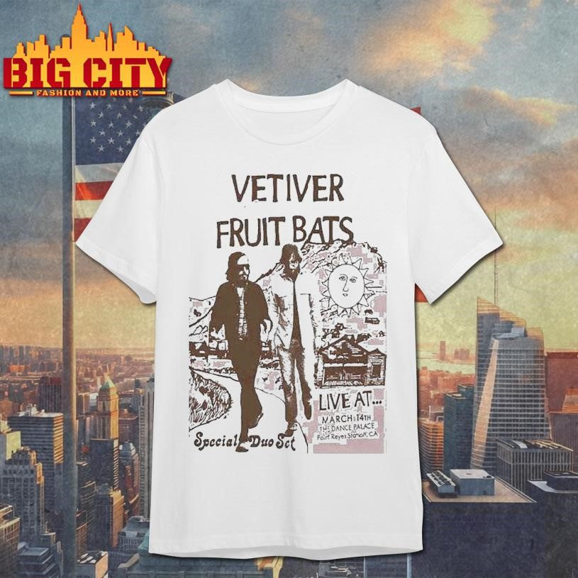 Fruit Bats And Vetiver 3.14.2026 Point Reyes Ca Shirt Unisex T-shirt, Sweatshirt, Hoodie, Long Sleeve Tee - T-Shirt, Sweatshirt, Hoodie