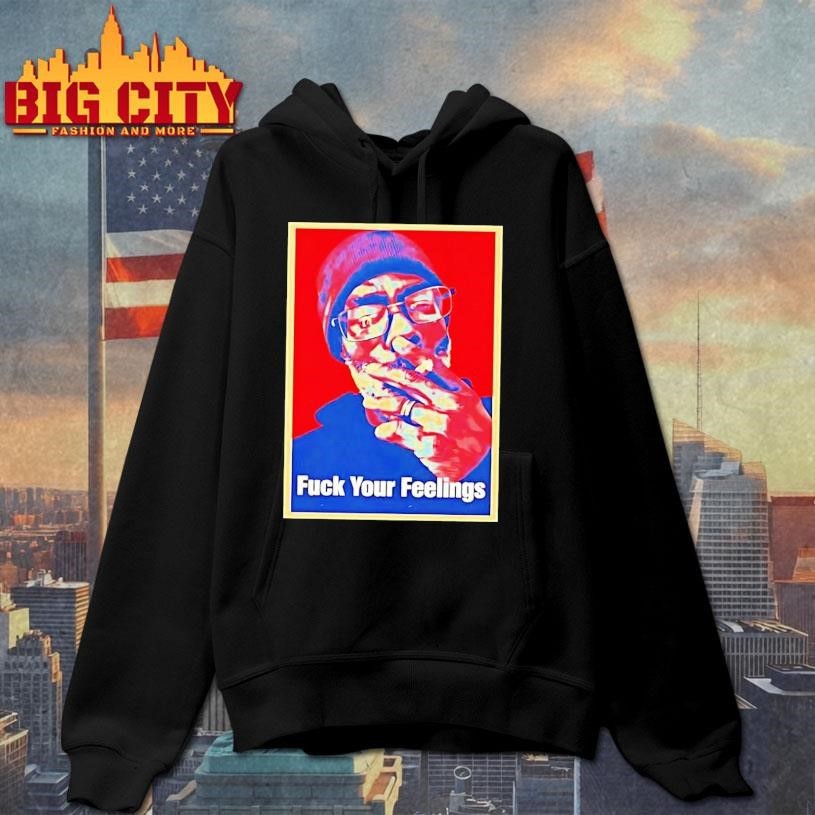 Fuck Your Feelings Black Man Smoking Beanie Glasses - Adult & Kids T-Shirts, Sweatshirts & Hoodies apparel design preview 2