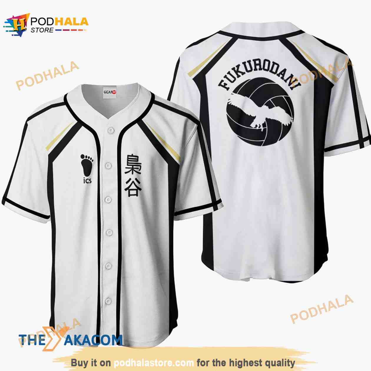 Fukurodani Haikyuu Anime 3D Baseball Jersey Shirt For Women Men baseball jersey product view 1