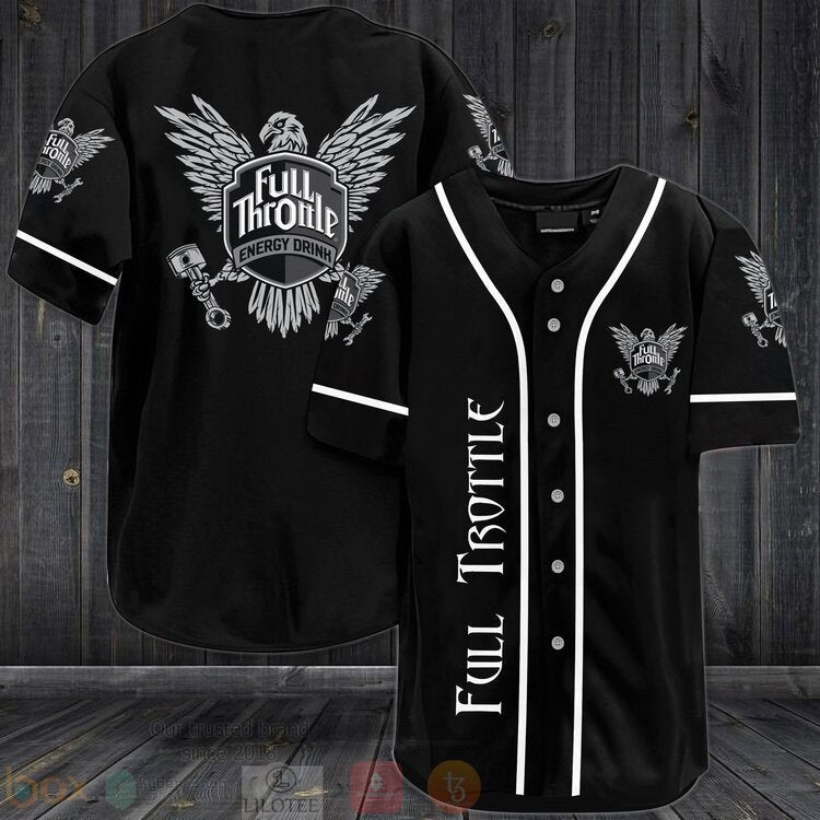 FASHION Full Throttle Baseball Jerseys Botton Shirt baseball jersey product view 1