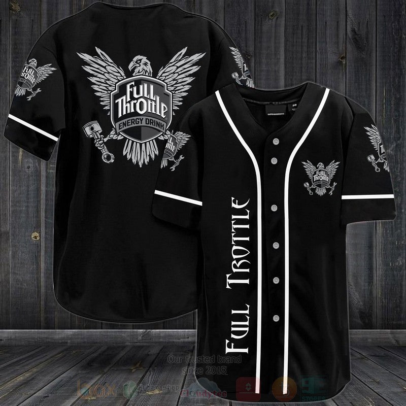 FASHION Full Throttle Energy Drink Baseball Jerseys Botton Shirt baseball jersey product view 1