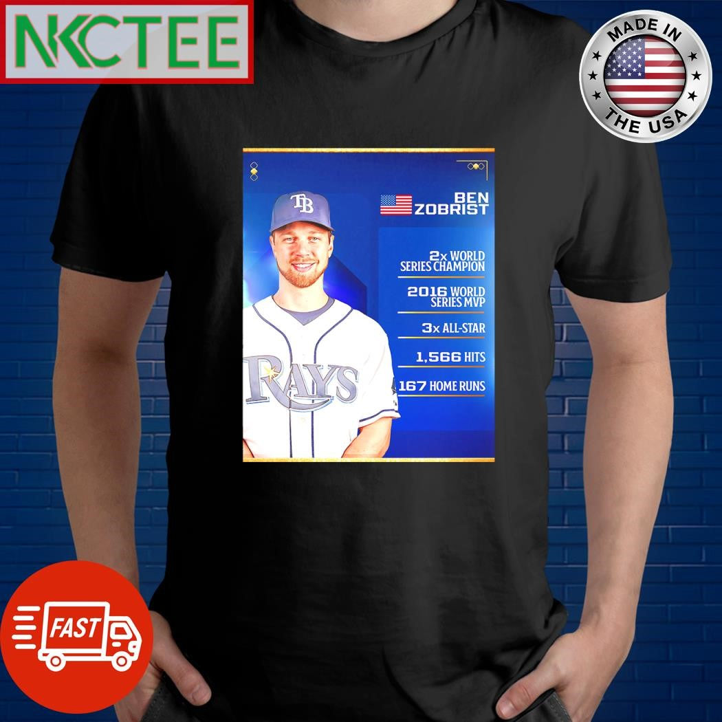 Funny Ben Zobrist 2x World Series Champion 2016 World Series MVP 3X All-star 167 Home Runs shirt - T-Shirt, Sweatshirt, Hoodie