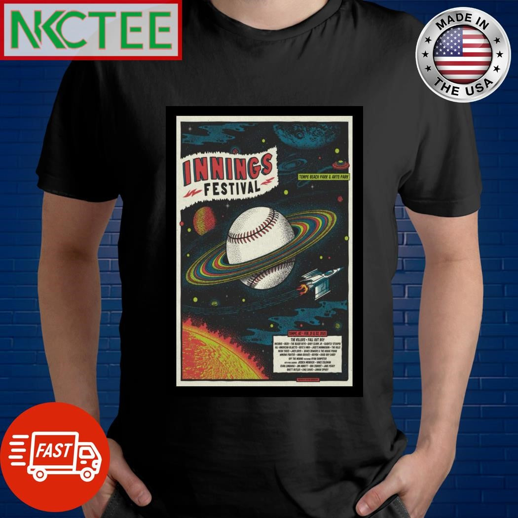 Funny Innings Festival At Tempe Beach Park &amp; Arts Park In Tempe AZ Feb 21-22 2025 Concert Poster Shirt - T-Shirt, Sweatshirt, Hoodie