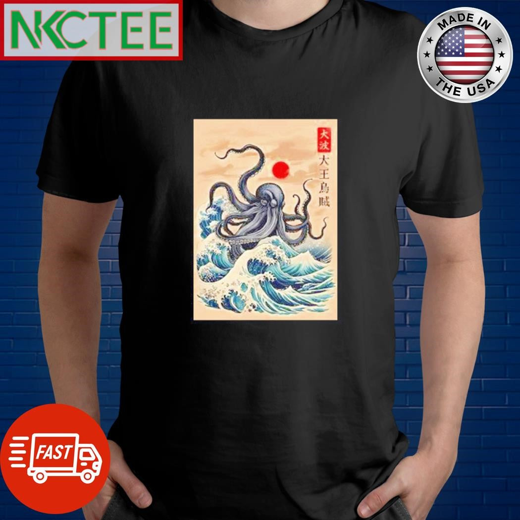Funny Kraken wave paint shirt Unisex T-shirt, Sweatshirt, Hoodie, Long Sleeve Tee - T-Shirt, Sweatshirt, Hoodie
