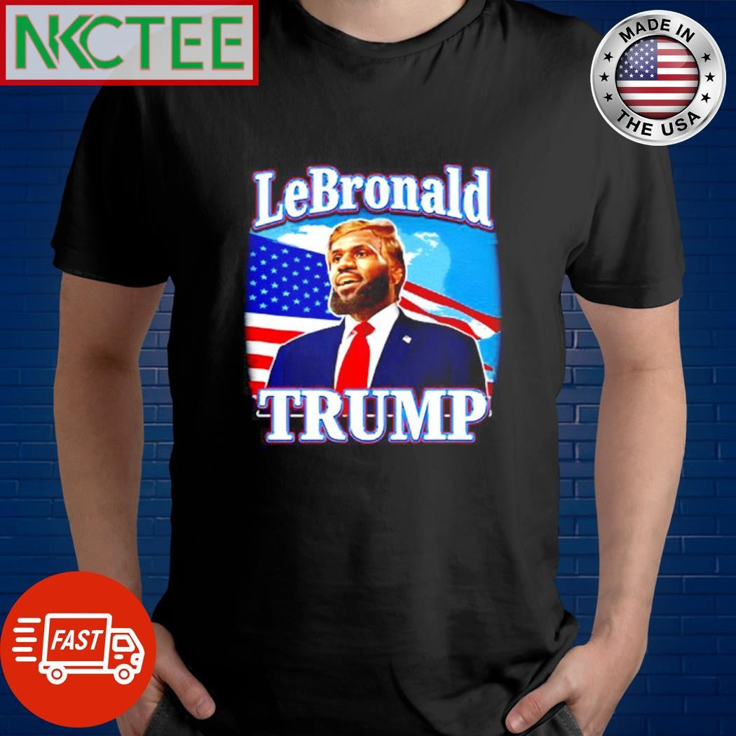 Funny Lebronald Trump US flag shirt Unisex T-shirt, Sweatshirt, Hoodie, Long Sleeve Tee - T-Shirt, Sweatshirt, Hoodie