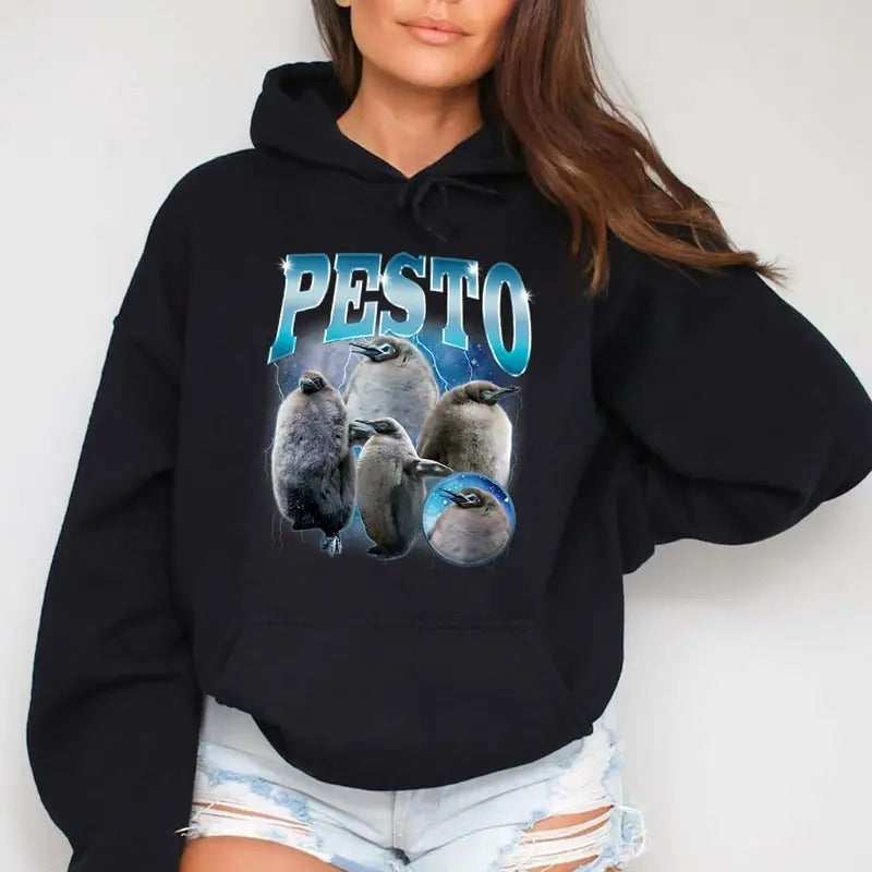Funny Pesto Baby Penguin Famous Bird Meme Casual - Adult & Kids T-Shirts, Sweatshirts & Hoodies apparel design preview 1