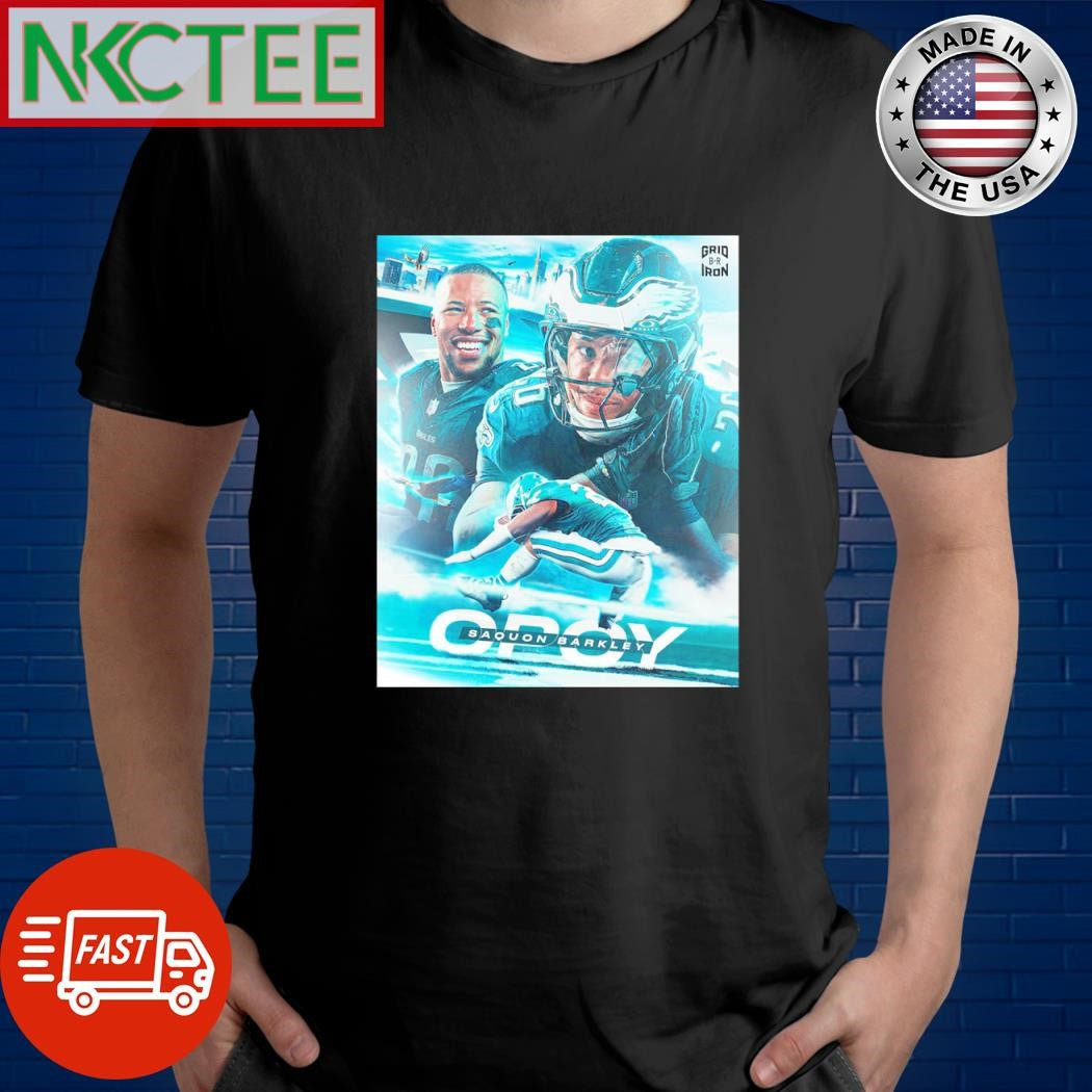 Funny Saquon Barkley wins offensive player of the year 2024 shirt Unisex T-shirt, Sweatshirt, Hoodie, Long Sleeve Tee - T-Shirt, Sweatshirt, Hoodie