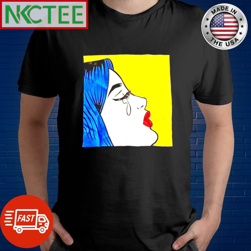 Funny Shein with Cartoon paint girl cries shirt Unisex T-shirt, Sweatshirt, Hoodie, Long Sleeve Tee - T-Shirt, Sweatshirt, Hoodie