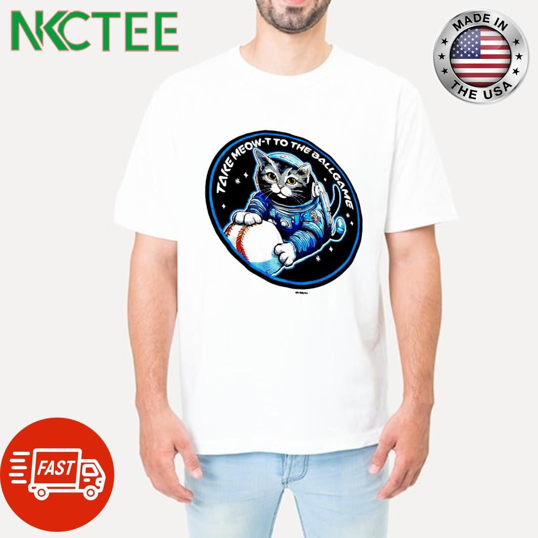 Funny Take Meow-t to the ballgame shirt Unisex T-shirt, Sweatshirt, Hoodie, Long Sleeve Tee - T-Shirt, Sweatshirt, Hoodie
