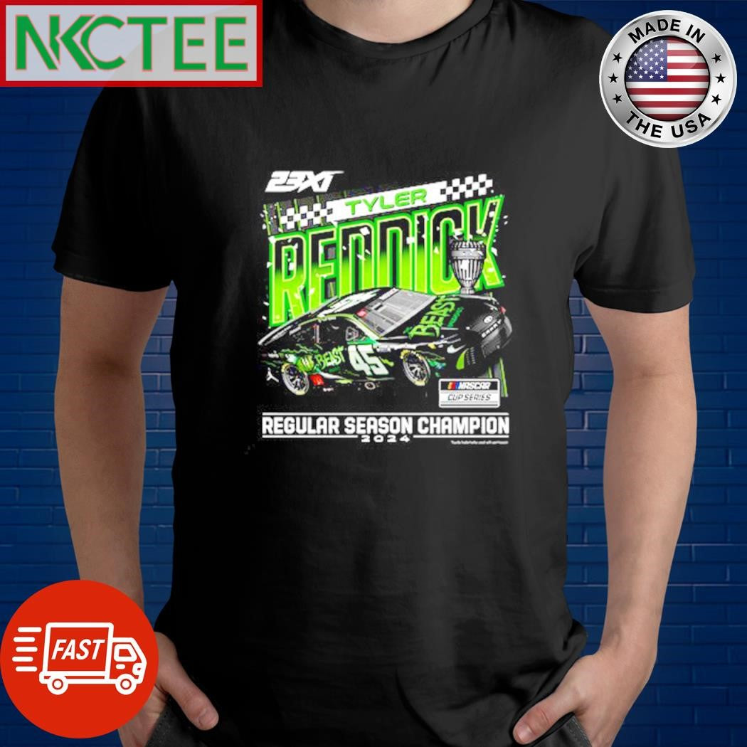 Funny Tyler Reddick 23XI Racing Black 2024 NASCAR Cup Series Champion 45 car shirt Unisex T-shirt, Sweatshirt, Hoodie, Long Sleeve Tee - T-Shirt, Sweatshirt, Hoodie