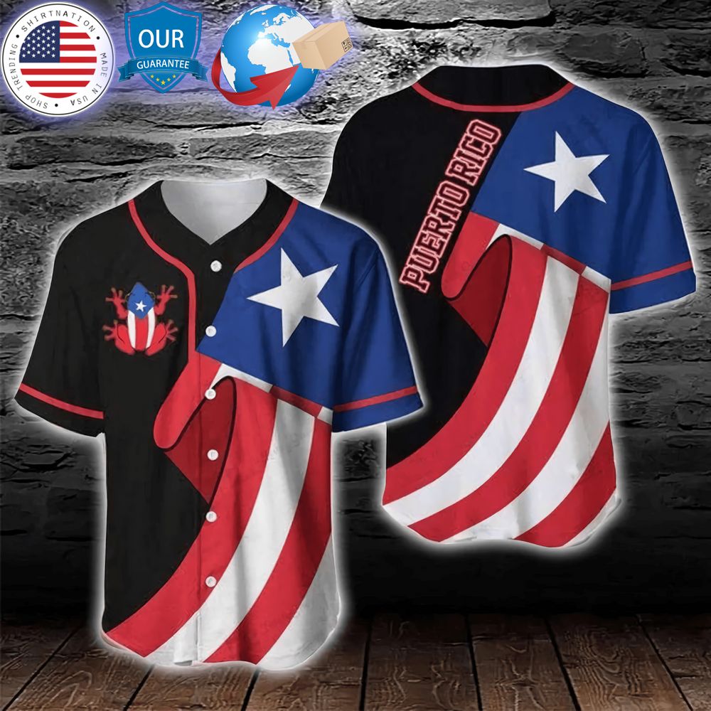 HOT Puerto Rico Coqui Flag Baseball Jersey baseball jersey product view 1