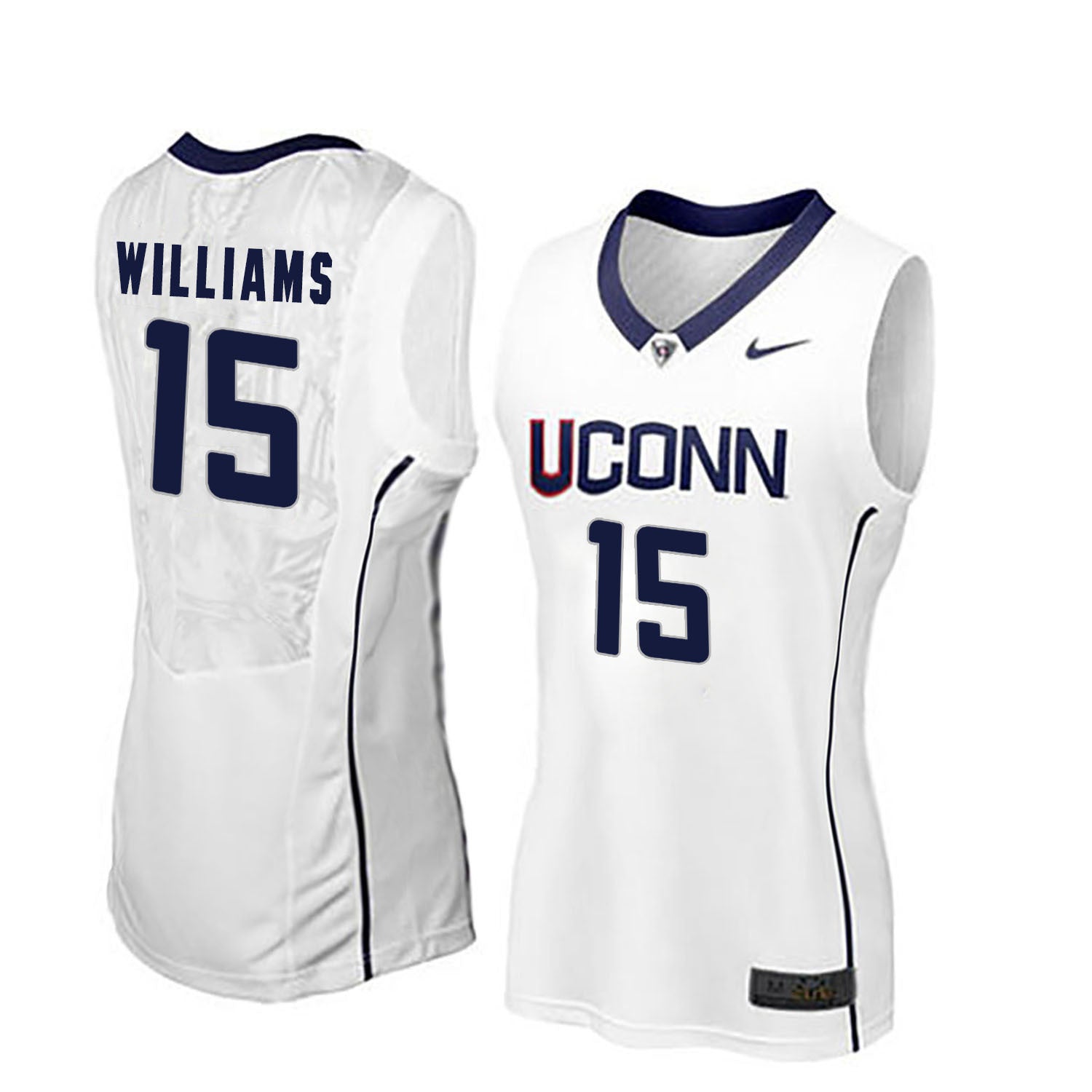 Gabby Williams 15 Women White College Football Jersey football jersey product view 1