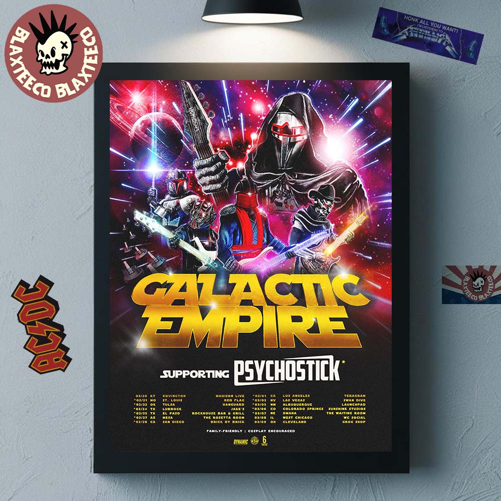 Galactic Empire North America 2026 Tour Schedule Dates Home Decor Poster Canvas Unisex T-shirt, Sweatshirt, Hoodie, Long Sleeve Tee - T-Shirt, Sweatshirt, Hoodie