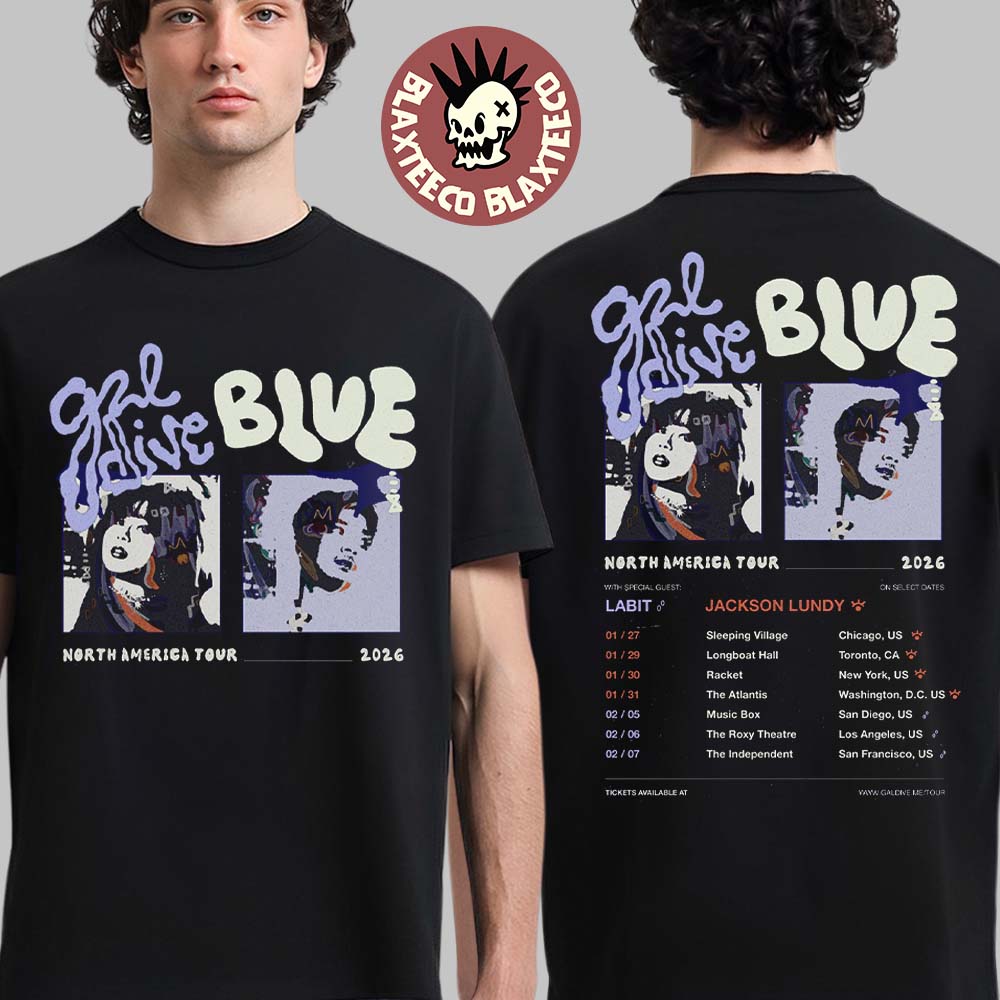 Galdive Blue North America Tour 2026 Schedule Dates Two Sided T-Shirt Unisex T-shirt, Sweatshirt, Hoodie, Long Sleeve Tee - T-Shirt, Sweatshirt, Hoodie