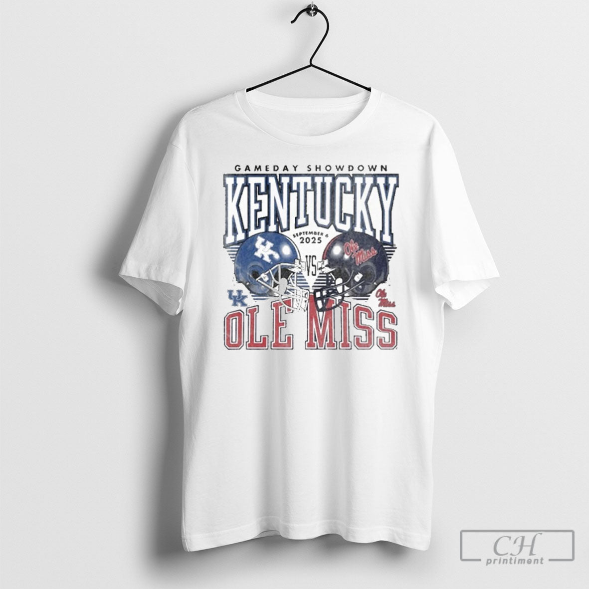 Gameday Kentucky Vs Ole Miss September 6 2025 Duel Helmet Shirt Tee Unisex T-shirt, Sweatshirt, Hoodie, Long Sleeve Tee - T-Shirt, Sweatshirt, Hoodie