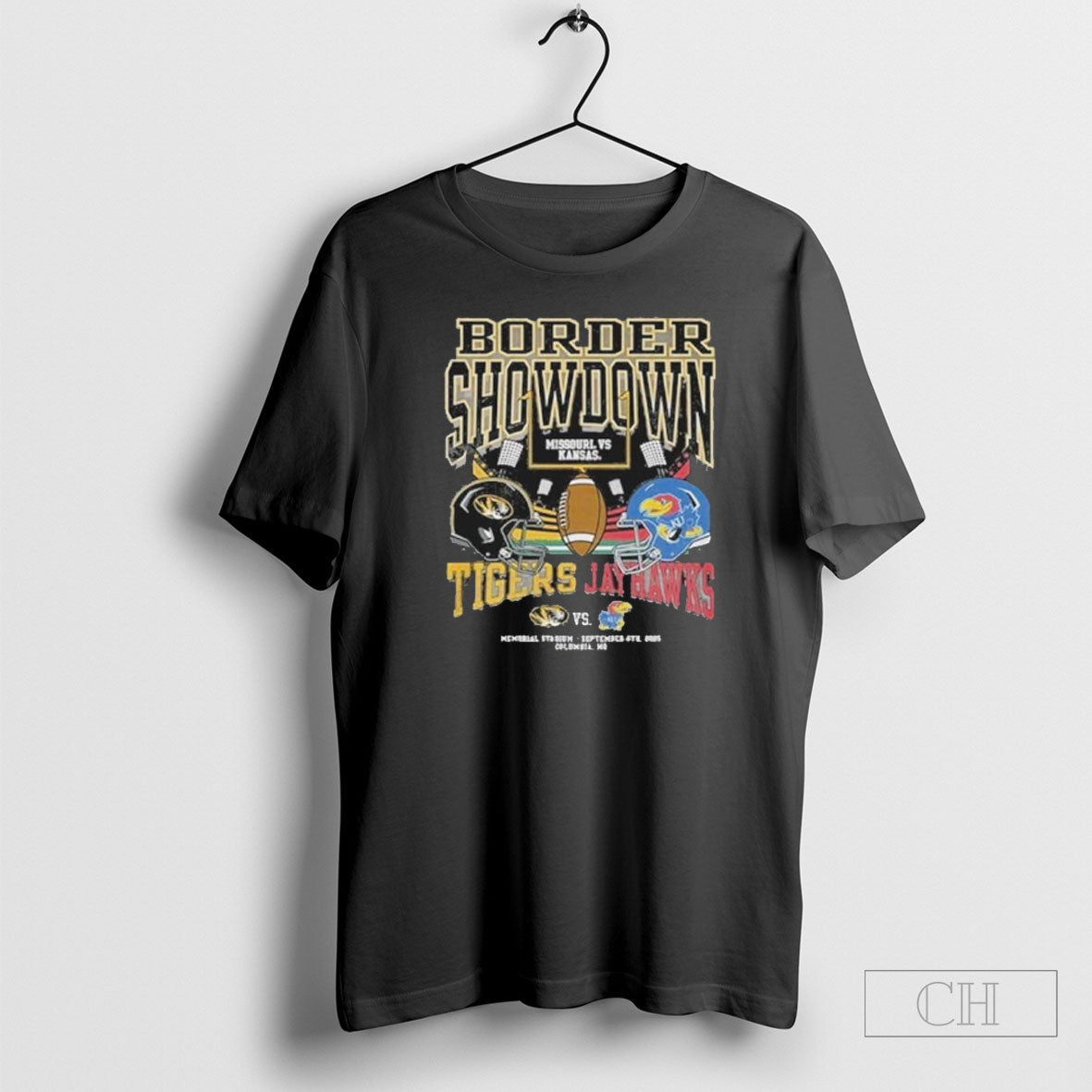 Gameday Missouri Vs Kansas September 6 2025 Duel Helmet Shirt Tee Unisex T-shirt, Sweatshirt, Hoodie, Long Sleeve Tee - T-Shirt, Sweatshirt, Hoodie