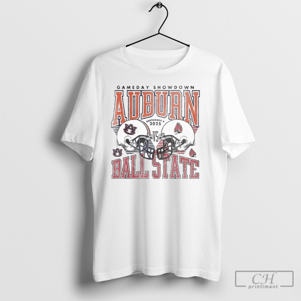 Gameday Showdown 2025 Auburn Vs Ball State Matchup T T Shirt Unisex T-shirt, Sweatshirt, Hoodie, Long Sleeve Tee - T-Shirt, Sweatshirt, Hoodie