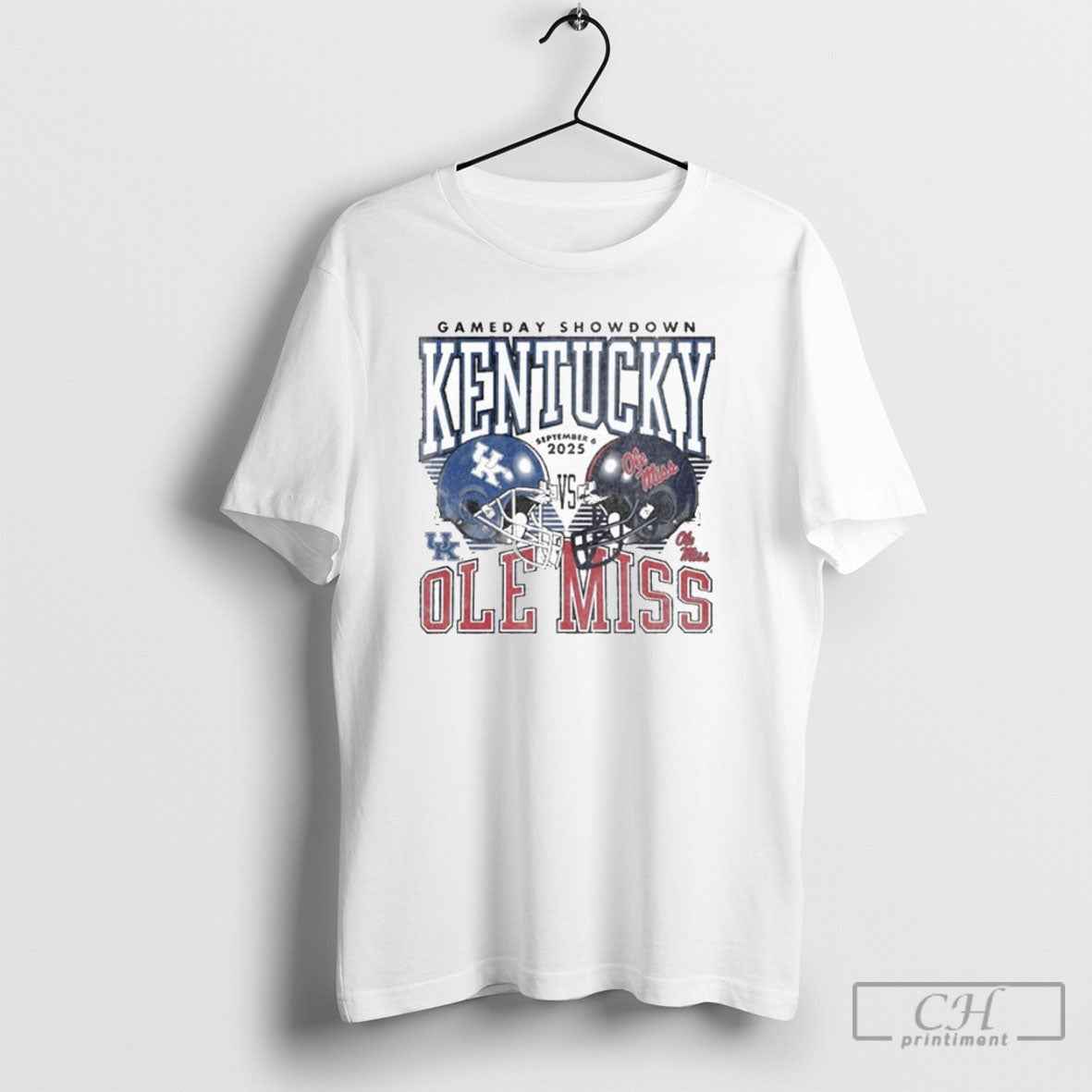 Gameday Showdown 2025 Kentucky Vs Ole Miss Matchup T T Shirt Unisex T-shirt, Sweatshirt, Hoodie, Long Sleeve Tee - T-Shirt, Sweatshirt, Hoodie
