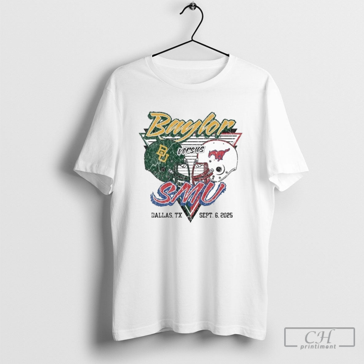 Gameday Showdown 2025 Smu Vs Baylor Matchup T T Shirt Unisex T-shirt, Sweatshirt, Hoodie, Long Sleeve Tee - T-Shirt, Sweatshirt, Hoodie