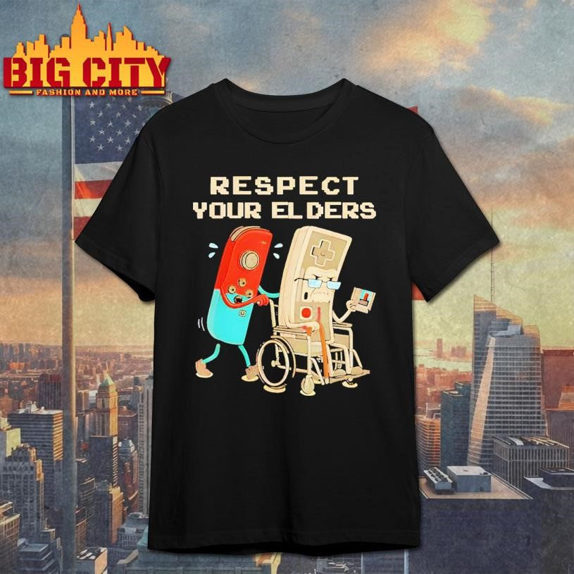 Gamer Respect Your Elders Shirt Unisex T-shirt, Sweatshirt, Hoodie, Long Sleeve Tee - T-Shirt, Sweatshirt, Hoodie