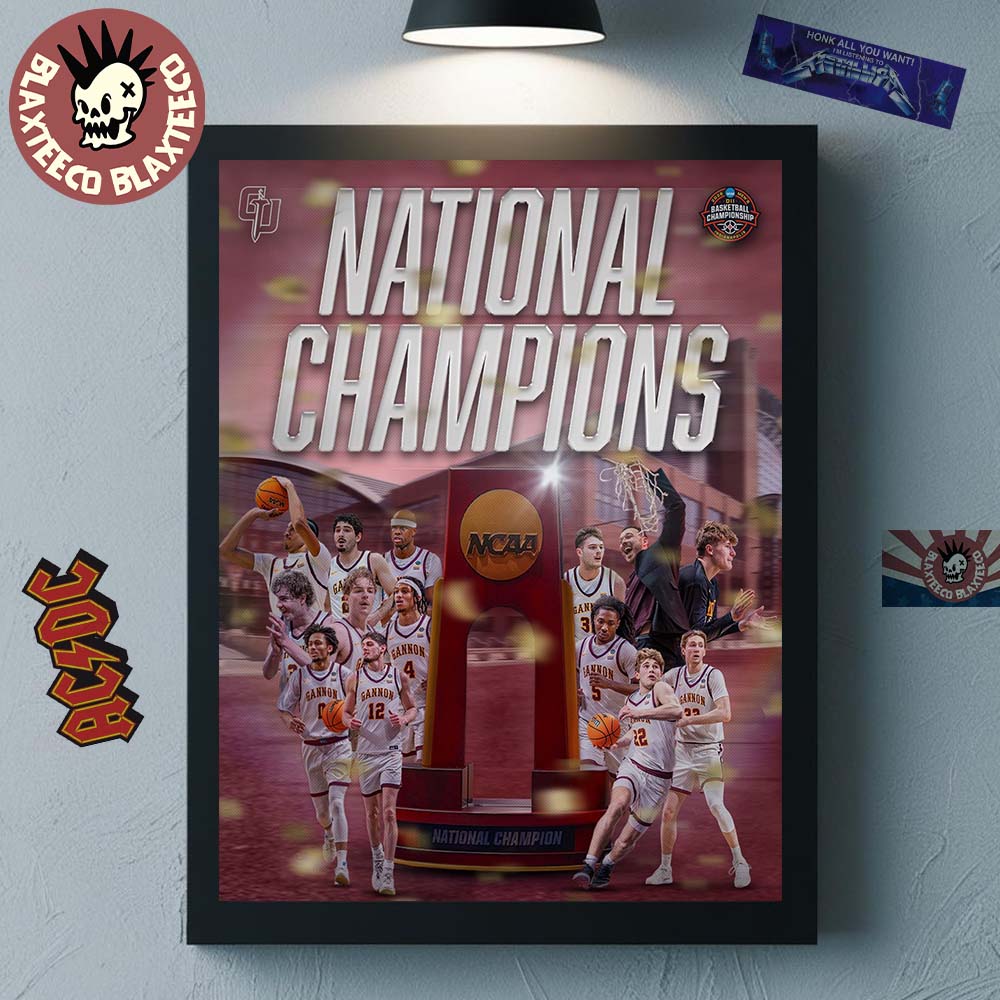 Gannon Golden Knights Mens Basketball 2026 NCAA DII National Champions Home Decor Poster Canvas - T-Shirt, Sweatshirt, Hoodie