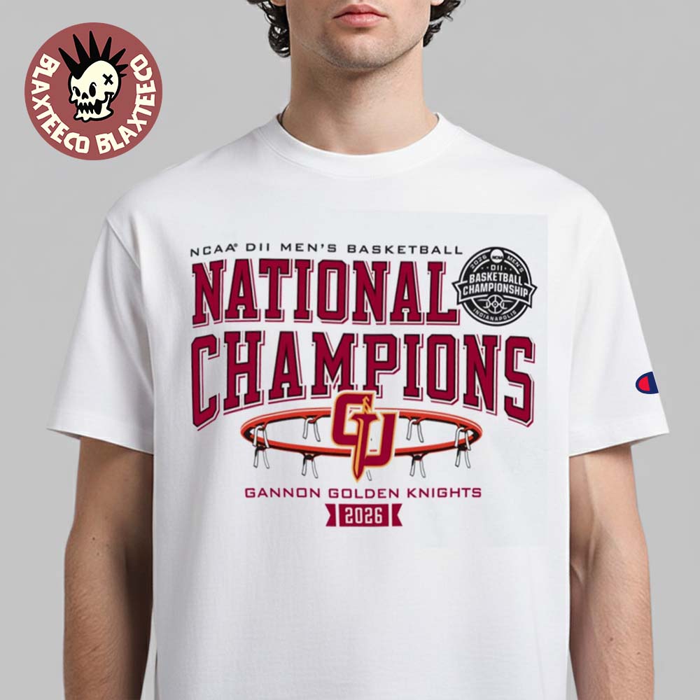 Gannon Golden Knights Mens Basketball 2026 NCAA DII National Champions T-Shirt Unisex T-shirt, Sweatshirt, Hoodie, Long Sleeve Tee - T-Shirt, Sweatshirt, Hoodie