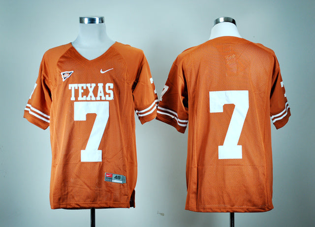 Garrett Gilbert 7 Dark Orange College Football Jersey football jersey product view 1
