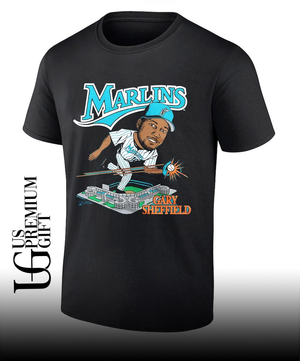 Gary Sheffield Miami Marlins baseball Florida Gary Sheffield caricature signature shirt Unisex T-shirt, Sweatshirt, Hoodie, Long Sleeve Tee - T-Shirt, Sweatshirt, Hoodie