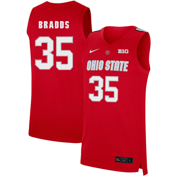 Gary Bradds 35 Scarlet College Football Jersey football jersey product view 1