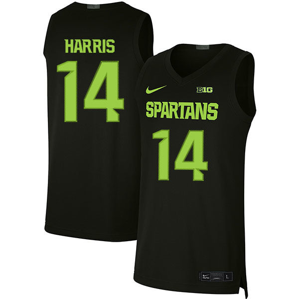 Gary Harris 14 Balck College Football Jersey football jersey product view 1