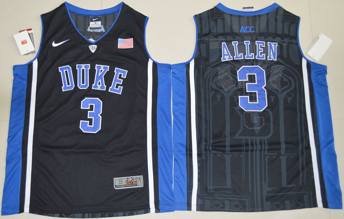 Garyson Allen 3 Elite V Collar Black College Football Jersey football jersey product view 1