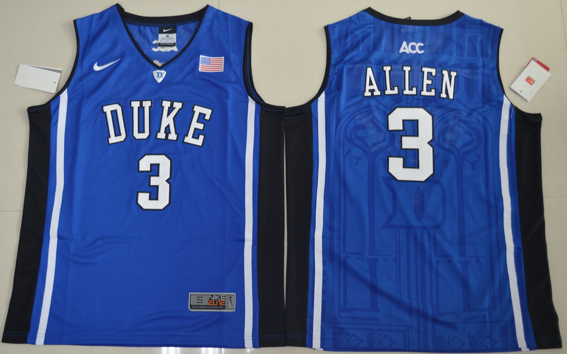 Garyson Allen 3 Elite V Collar Blue College Football Jersey football jersey product view 1