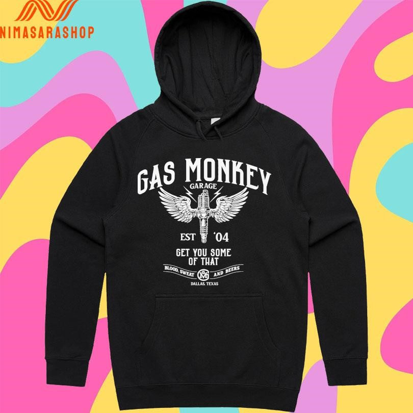 Gas Monkey Garage Est 04 Get You Some Of That Blood - Adult & Kids T-Shirts, Sweatshirts & Hoodies apparel design preview 2