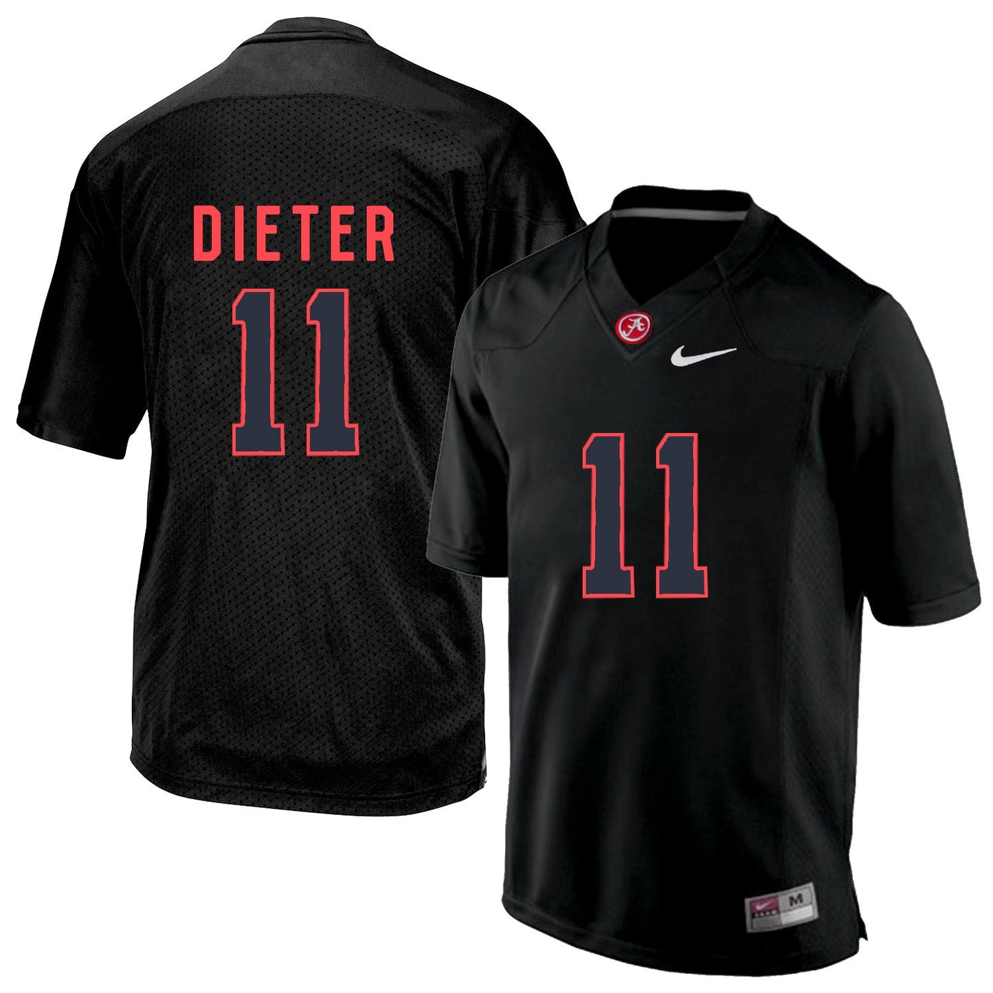 Gehrig Dieter 11 Black College Football Jersey football jersey product view 1