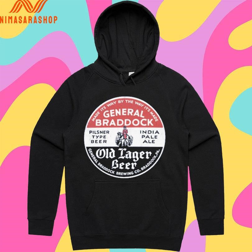 General Braddock Old Lager Beer Pilsner Type India - Adult & Kids T-Shirts, Sweatshirts & Hoodies apparel design preview 2