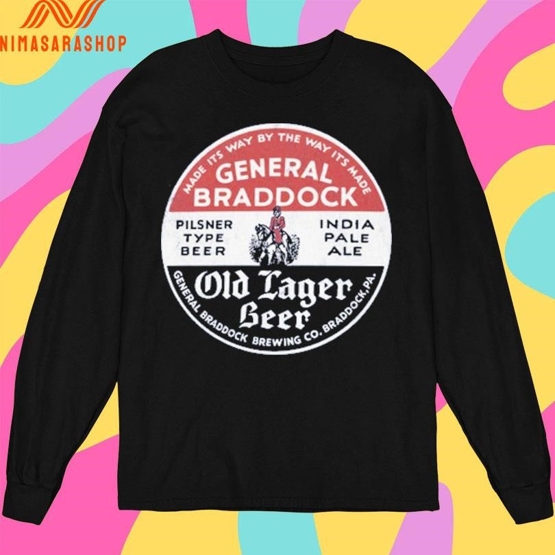 General Braddock Old Lager Beer Pilsner Type India - Adult & Kids T-Shirts, Sweatshirts & Hoodies apparel design preview 3