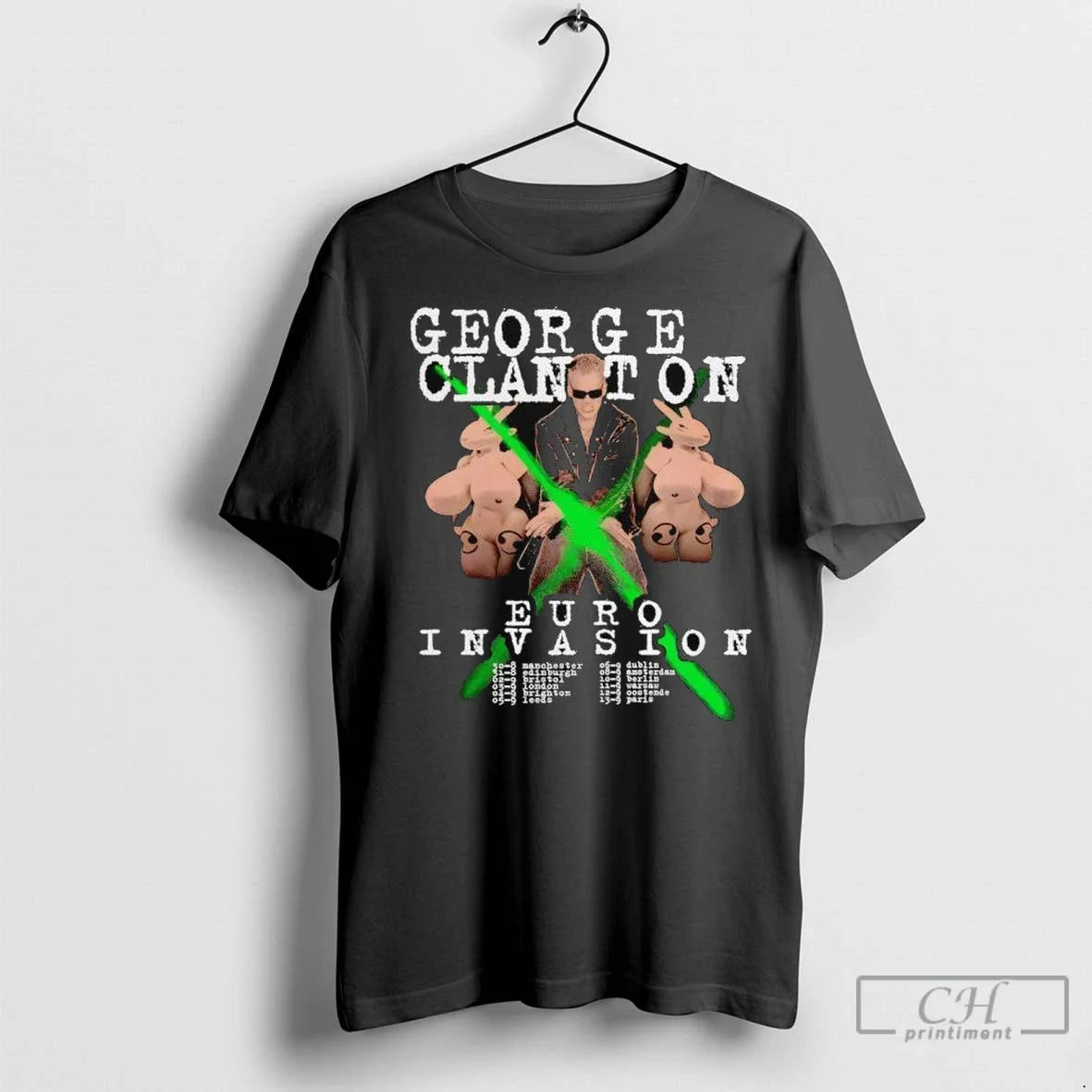 George Clanton Euro Invasion Tour T Shirts Unisex T-shirt, Sweatshirt, Hoodie, Long Sleeve Tee - T-Shirt, Sweatshirt, Hoodie