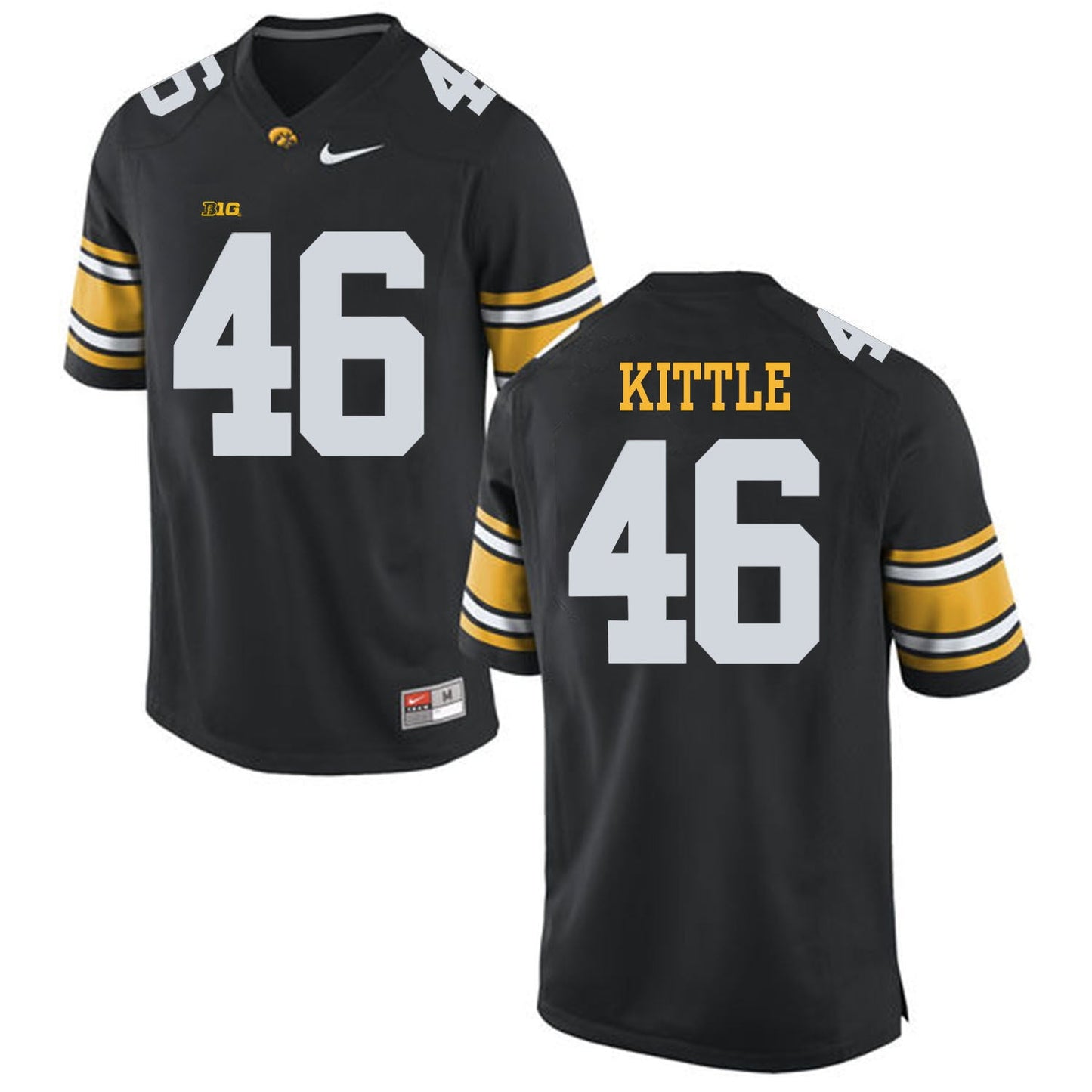 George Kittle 46 Black Style 2 College Football Jersey football jersey product view 1