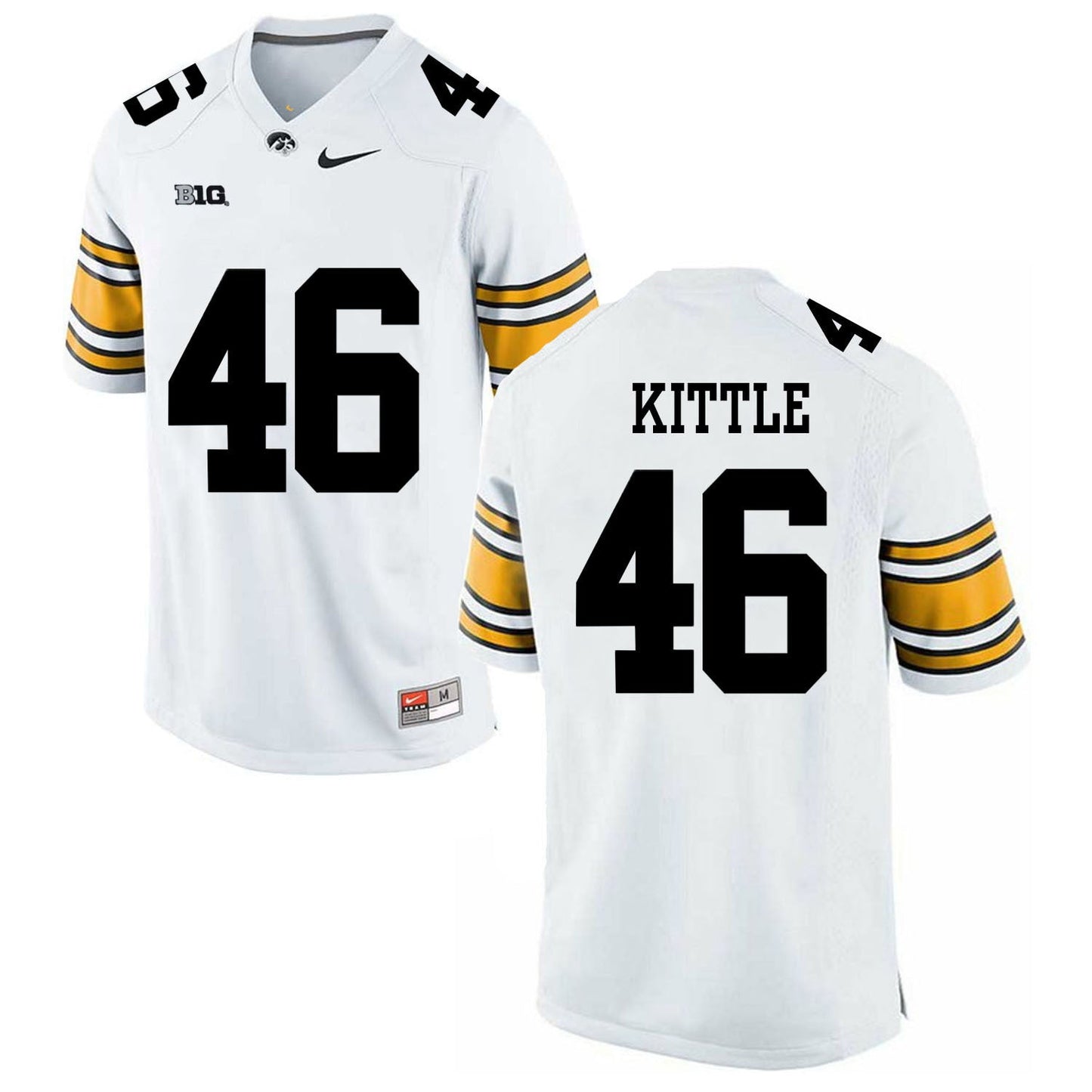 George Kittle 46 White College Football Jersey football jersey product view 1