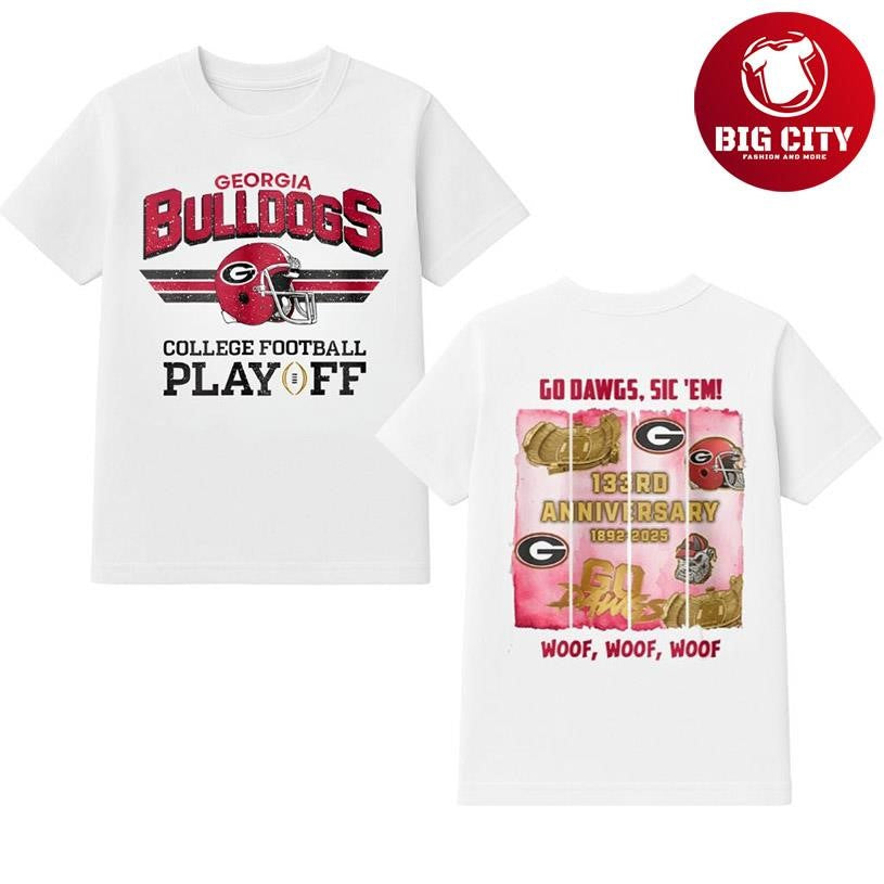 Georgia Bulldogs 133rd Anniversary Go Dawgs Two Sided Shirt Unisex T-shirt, Sweatshirt, Hoodie, Long Sleeve Tee - T-Shirt, Sweatshirt, Hoodie