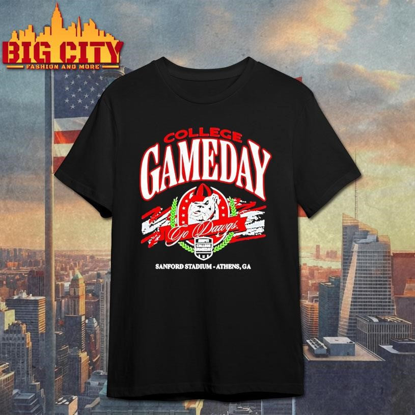 Georgia Bulldogs 2025 College Game Day Go Dawgs Sanford Stadium Athens Ga Shirt Unisex T-shirt, Sweatshirt, Hoodie, Long Sleeve Tee - T-Shirt, Sweatshirt, Hoodie