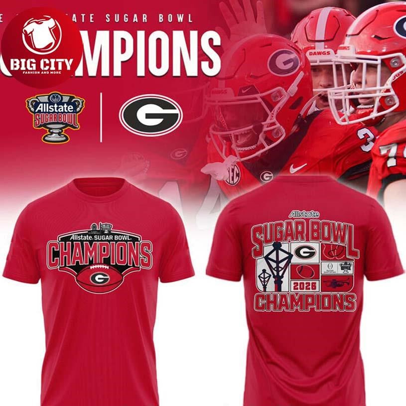 Georgia Bulldogs 2026 Goodyear Cotton Bowl Champions Two Sided Shirt Unisex T-shirt, Sweatshirt, Hoodie, Long Sleeve Tee - T-Shirt, Sweatshirt, Hoodie