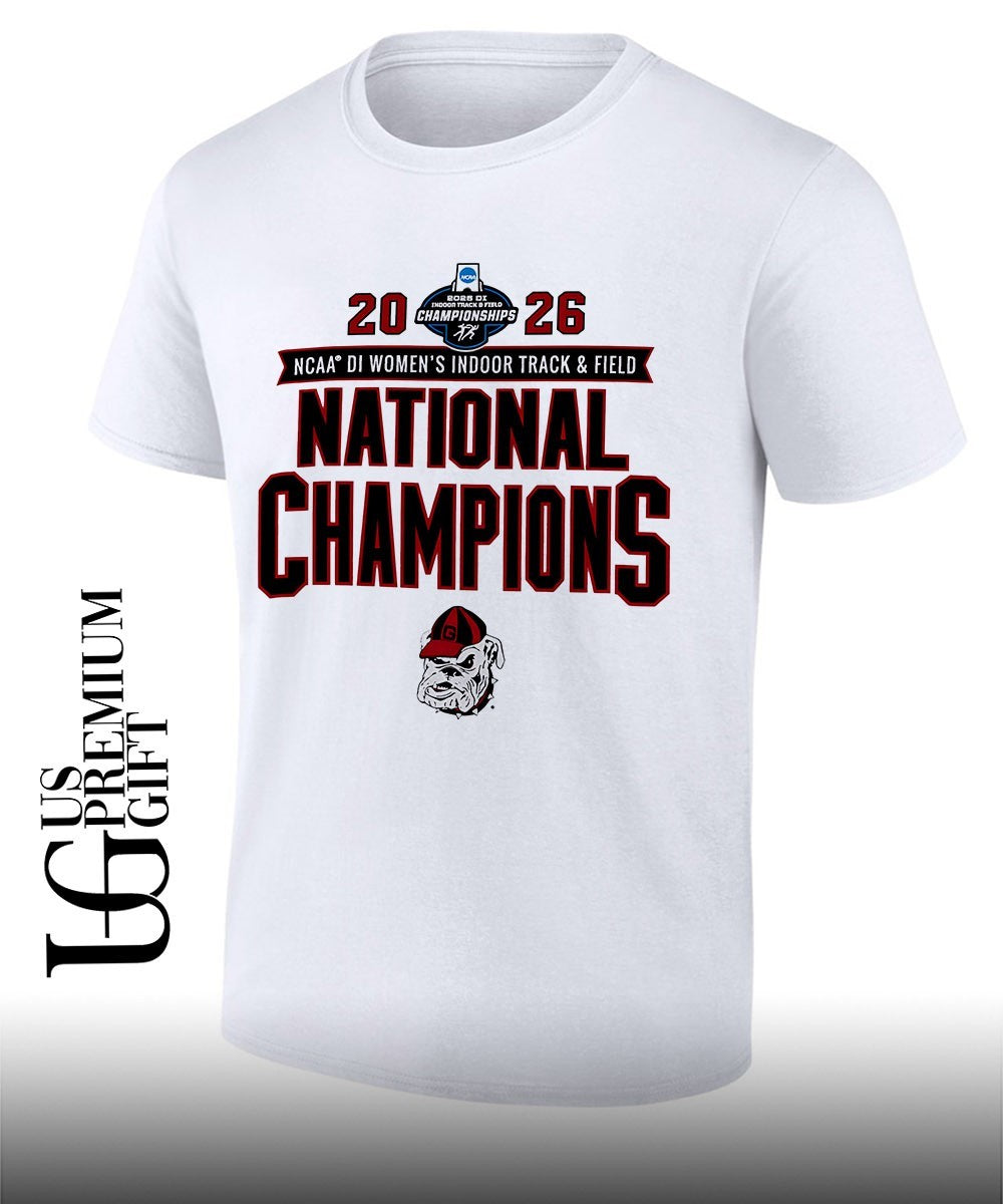Georgia Bulldogs 2026 NCAA Womens Indoor Track & Field National Champions shirt Unisex T-shirt, Sweatshirt, Hoodie, Long Sleeve Tee - T-Shirt, Sweatshirt, Hoodie