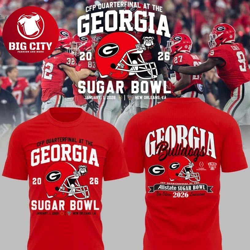 Georgia Bulldogs 2026 Sugar Bowl Two Sided Shirt Unisex T-shirt, Sweatshirt, Hoodie, Long Sleeve Tee - T-Shirt, Sweatshirt, Hoodie