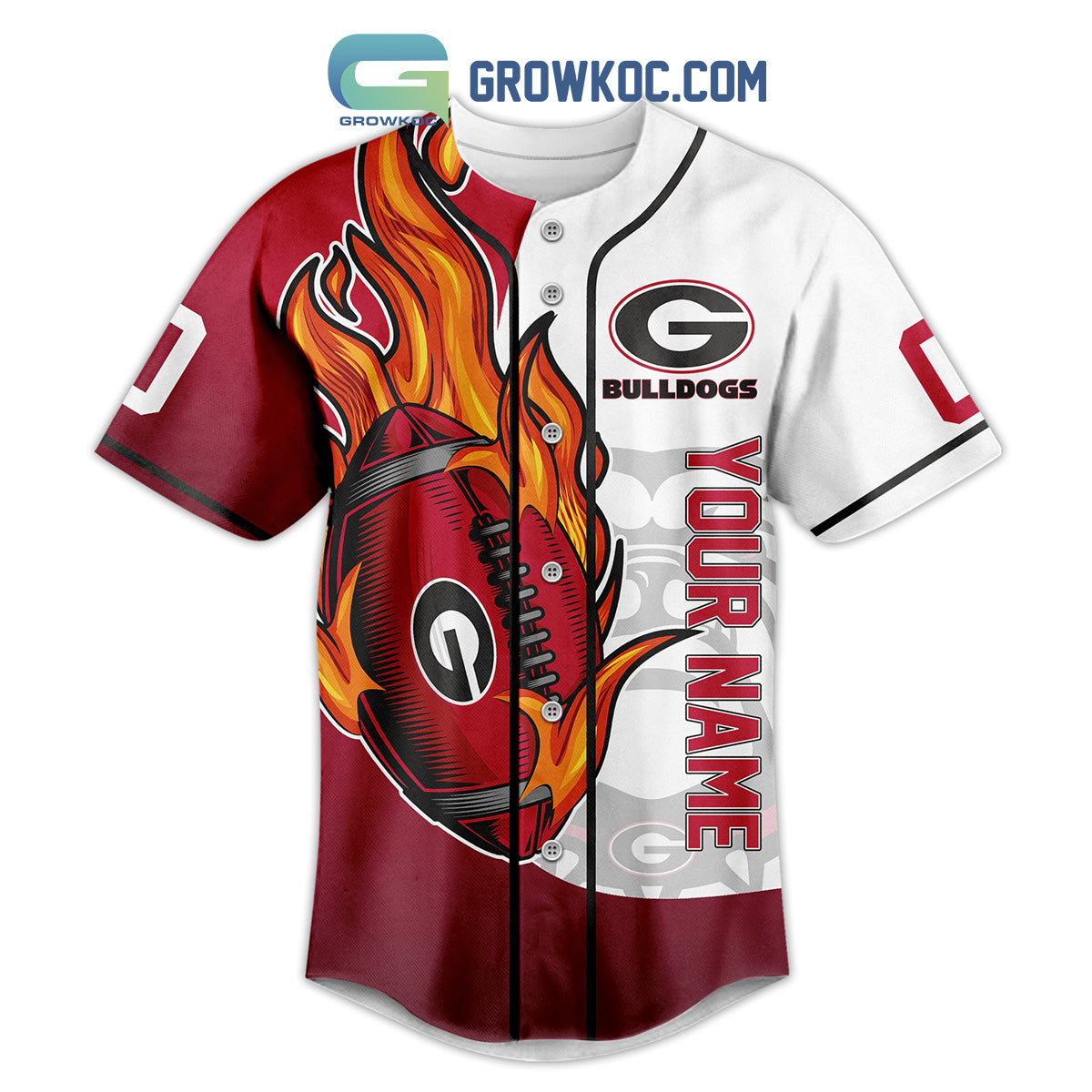 Georgia Bulldogs How ‘Bout Them Dawgs Underneath It All Always A Bulldog Personalized Baseball Jersey baseball jersey product view 2