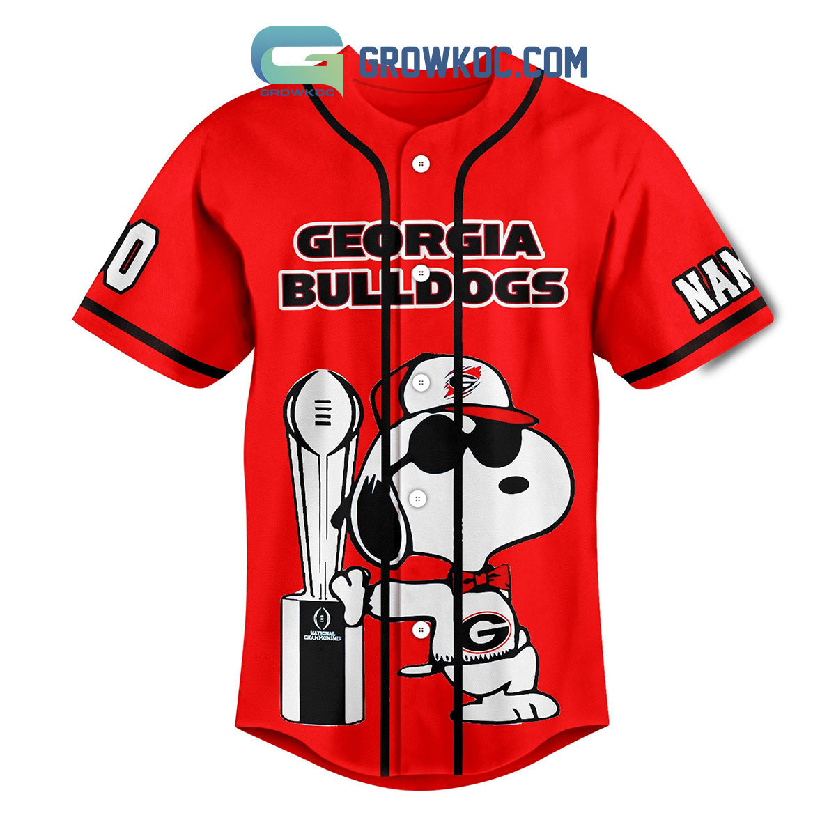 Georgia Bulldogs I Got That Dawg In My Personalized Baseball Jersey baseball jersey product view 2