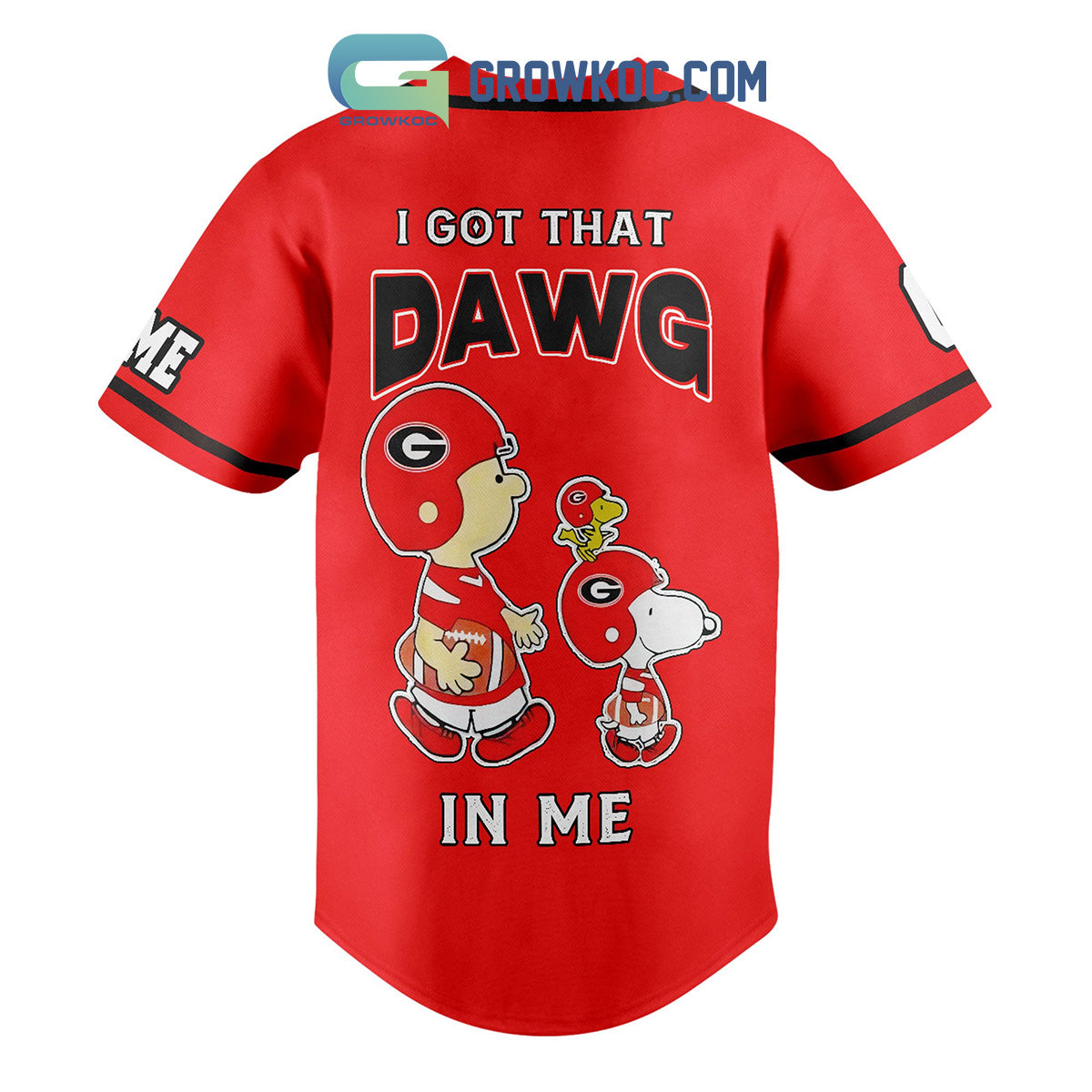 Georgia Bulldogs I Got That Dawg In My Personalized Baseball Jersey baseball jersey product view 3